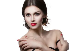 美女面部特写图片