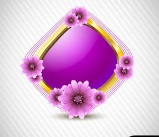 花朵矢量5和纹理的边界