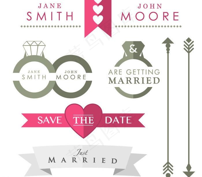 婚礼邀请卡图片