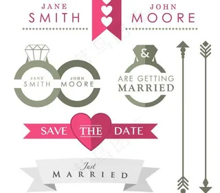 婚礼邀请卡图片