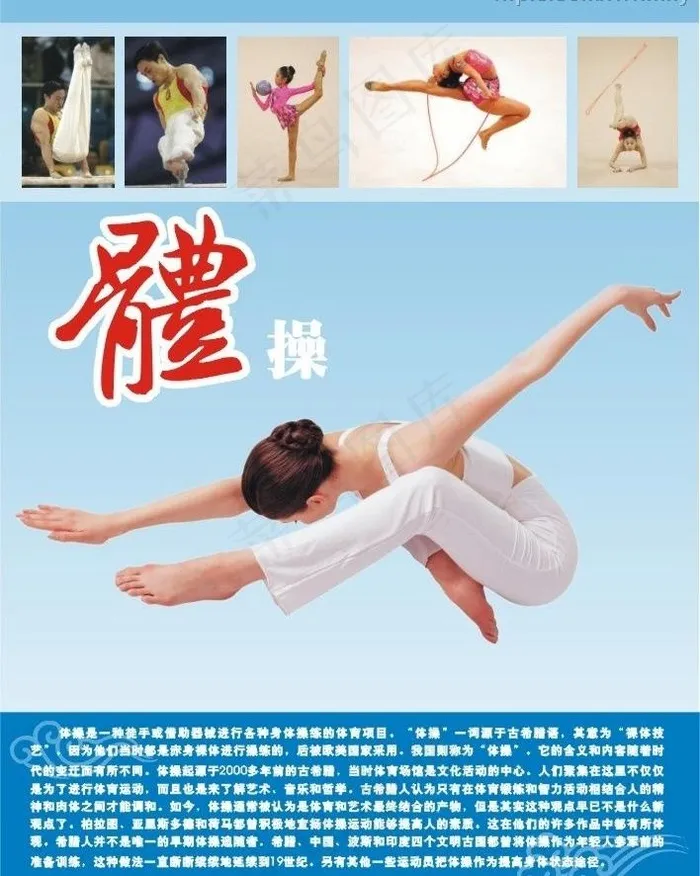 体育知识-体操图片cdr矢量模版下载