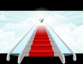 天空中上升的阶梯flash动画