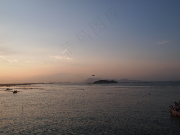 厦门海面日落图片