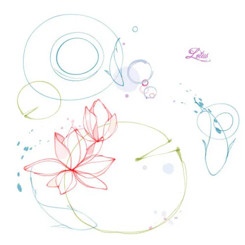 莲花矢量图ai矢量模版下载