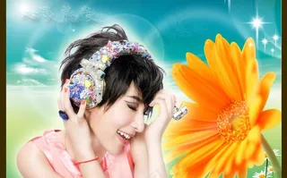 美女与风景图片