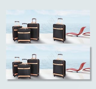 拉杆箱皮具图片