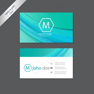 黑色蓝色IT科技大气名片