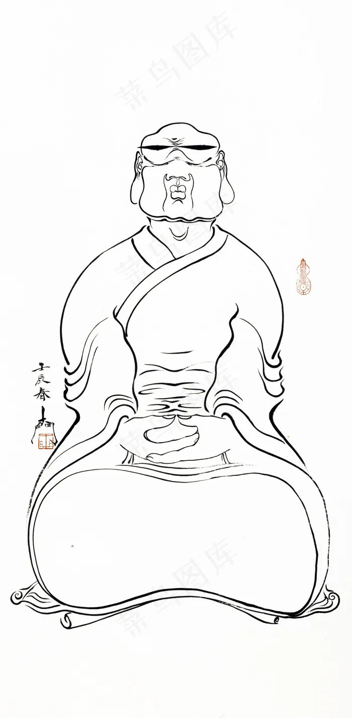 十八阿罗汉 静坐图片