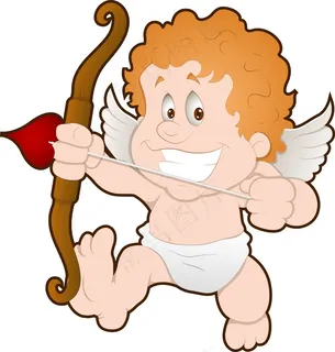 可爱的卡通的丘比特