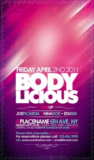 夜总会夜店狂欢派对海报psd素材