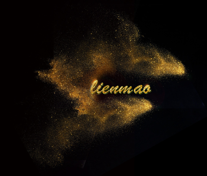 洒金字 金粉 金色 泼溅 高档背景 黑色