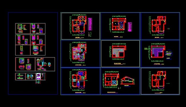 十几种户型室内装饰设计cad施工图