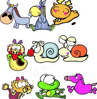 动物卡通矢量图图片