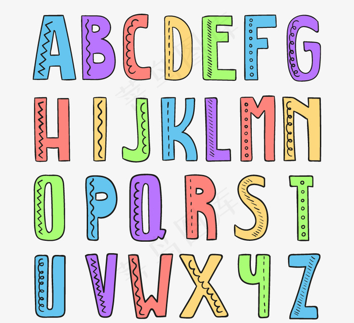 英文字ai矢量模版下载