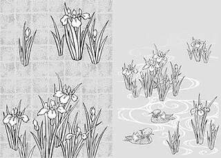 日本的植物花卉矢量素材图44（