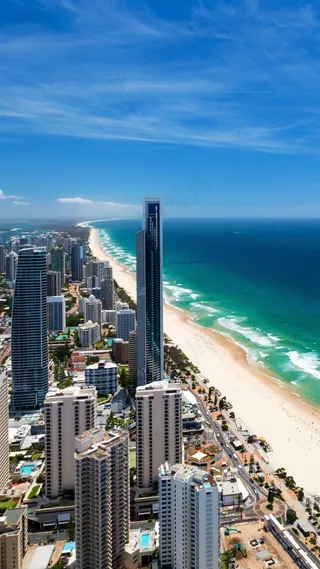 城市海岸线风光高清摄影图片