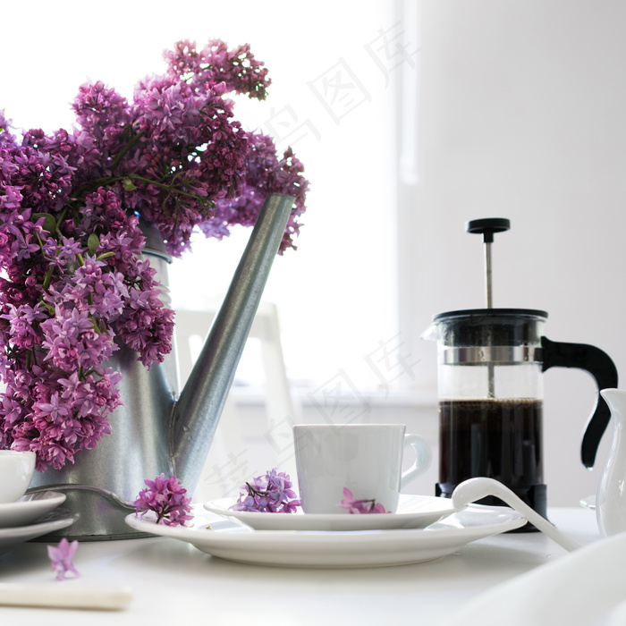 简约小清新文艺风插花静物摆拍背景