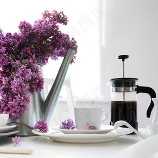 简约小清新文艺风插花静物摆拍背景