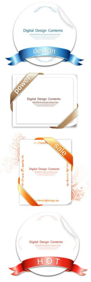 飘带 花纹 边框 立体 阴影 渐变 底纹