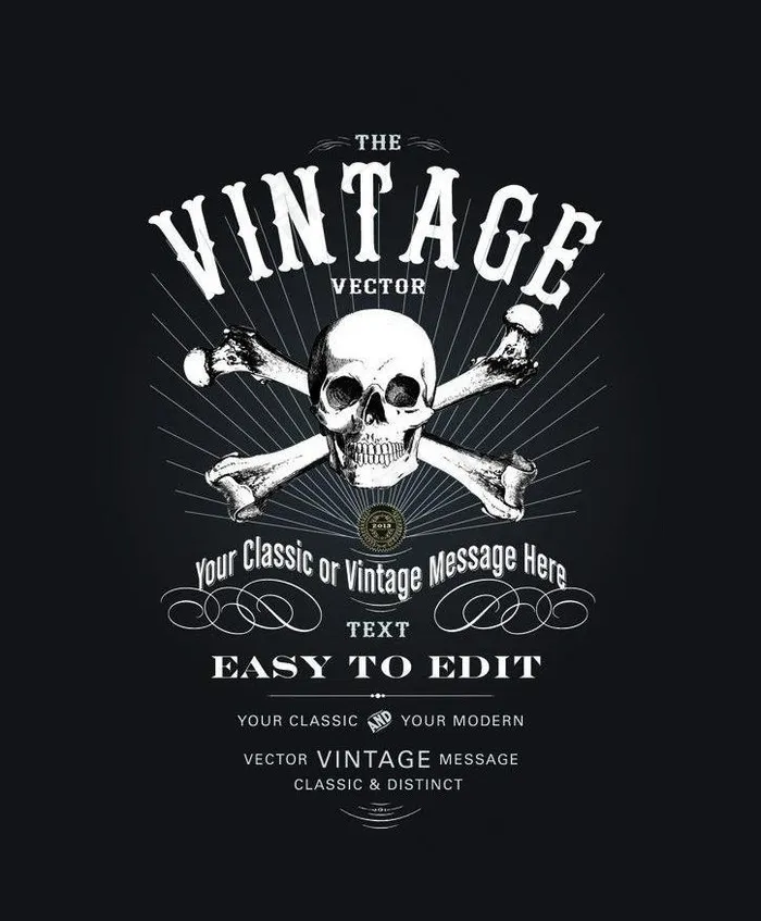 骷髅头图片ai矢量模版下载