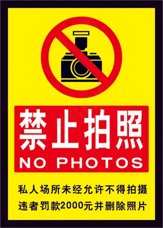 请勿拍照海报