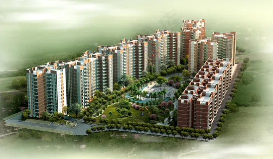 小区鸟瞰效果图