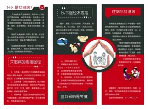 预防艾滋病三折页