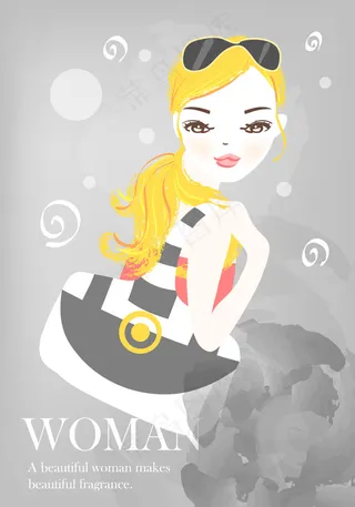 清新简约风格 人物 矢量图 下载