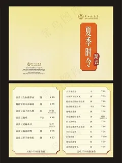 菜牌图片