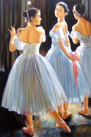 美女油画高清室内装饰画