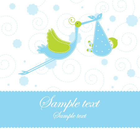 可爱的婴儿矢量素材