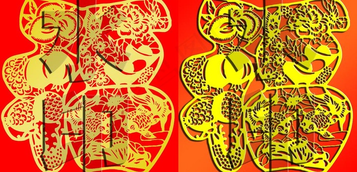 福字剪纸图片