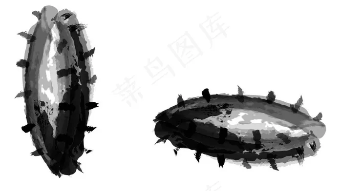 水墨海参图片ai矢量模版下载