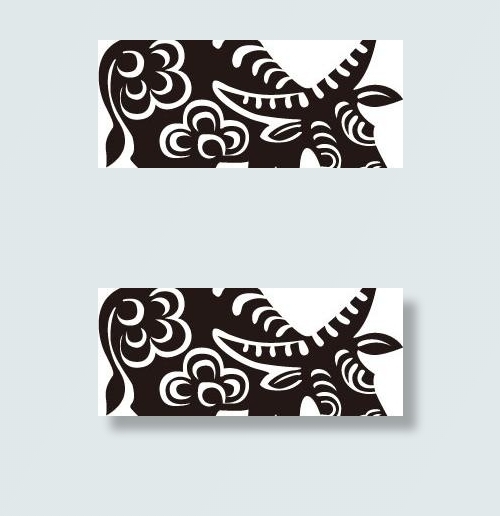 2009新春金牛剪纸矢量图31