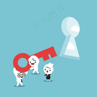 卡通商业精英矢量图片