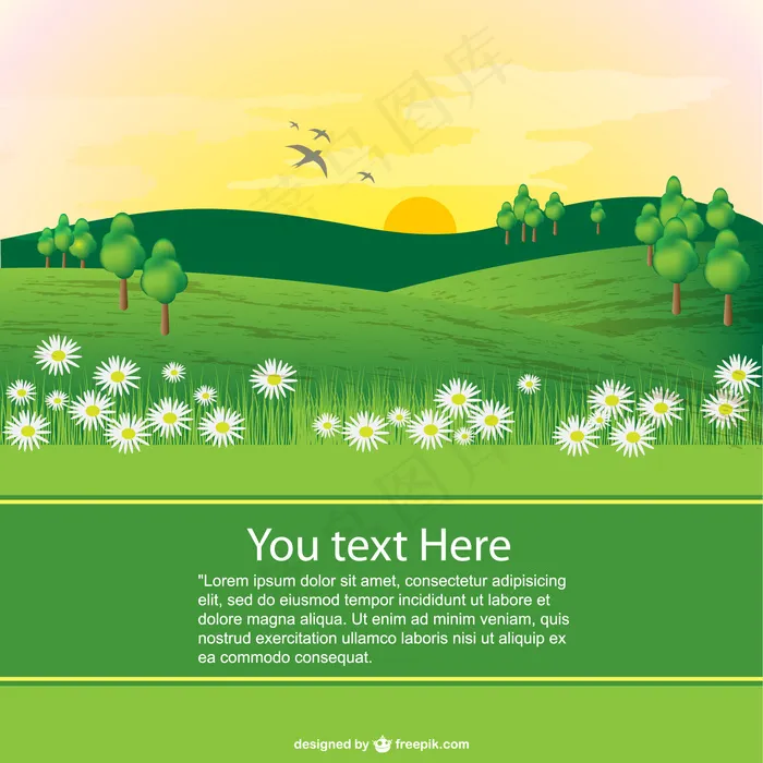 绿色背景矢量图