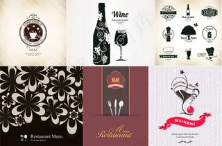 欧式菜单模板矢量素材