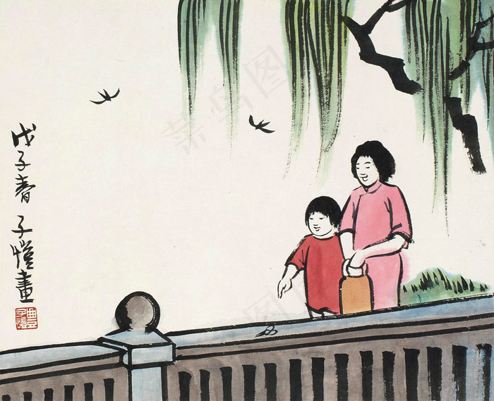 人物国画图片