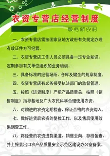 经营制度展板图片