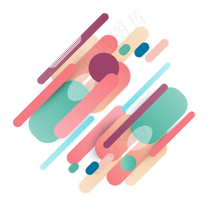 简约炫酷多彩孟菲斯炫酷免扣素材,免抠元素