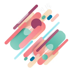 简约炫酷多彩孟菲斯炫酷免扣素材,免抠元素