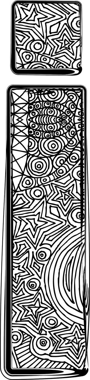 衬线字体的矢量插图