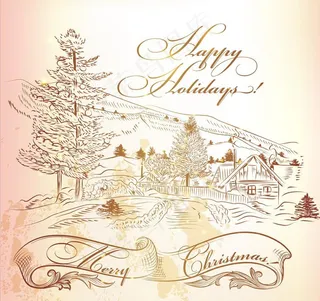 手绘圣诞节背景图片
