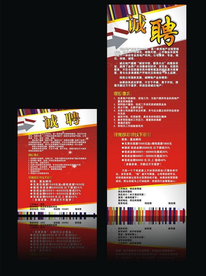 招聘展架海报图片(210X297)cdr矢量模版下载