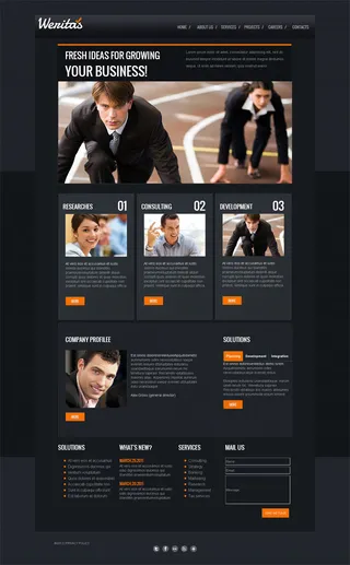 黑色大气企业网站css源文件