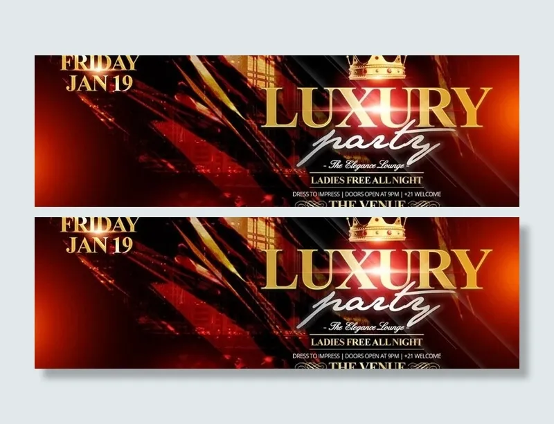 奢华派对海报图片(851X315(DPI:72))psd模版下载