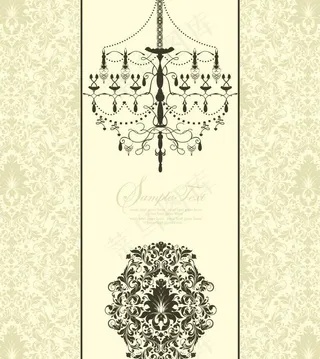 欧式花纹 古典花纹花朵 欧式吊灯图...