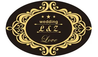 黑色 黄色主题婚礼logo设计