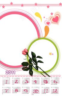 玫瑰花2011年挂历模板