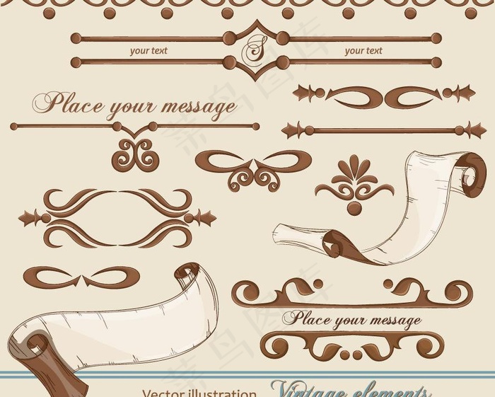 古典欧式花纹花边装饰图片